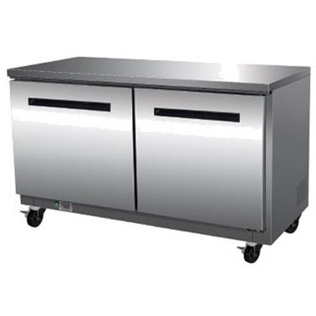 Maxx Cold Double Door Undercounter Freezer, 60.3"W, 15.5 cu. ft. Capacity, in Stainless Steel (MXCF60UHC)