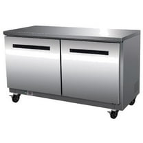 Maxx Cold Double Door Undercounter Freezer, 60.3"W, 15.5 cu. ft. Capacity, in Stainless Steel (MXCF60UHC)