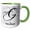 Green/White, variant on 3drose, White Marble Monogram G - George, 15oz Mug