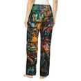 thumbnail image 3 of Picia Colorful Graffiti Abstract Eye Womens Soft Woven Cotton Elastic Waistband Sleep Pajama Pant Lounge Sleep Pant With Pockets And Drawstring-Small, 3 of 9
