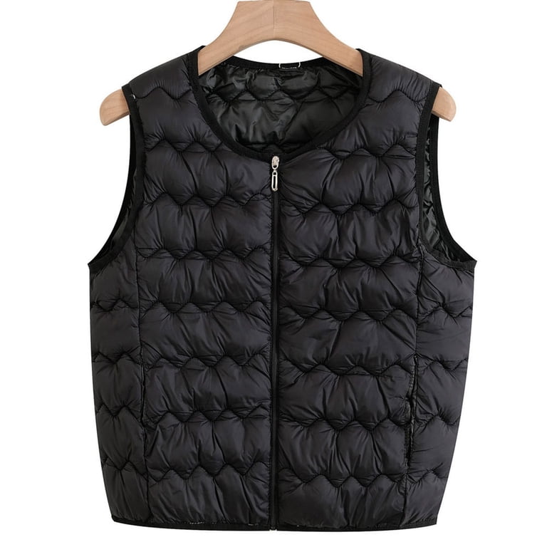 トップス ovy Collarless  Down Vest SWJGLITTR Men's Down Vest Male Collarless Lightweight Puffer Vest