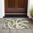 thumbnail image 6 of Addison Rugs Chantille Indoor/Outdoor Transitional Circles Olive Washable Rectangle Rug, 1'8" x 2'6", 6 of 6