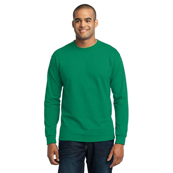 Port & Company PC55LS Mens Long Sleeve Core Blend Tees, Kelly - 3XL