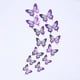 thumbnail image 4 of Pegatinas de pared de mariposas huecas en 3D, de imitación de metal morado brillante, para decoración de pared de sala de estar, 4 of 5