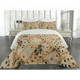 thumbnail image 2 of Ambesonne Casino Quilted Coverlet 3 Pcs, Old Vintage Playing Card, Queen Size, Beige Red Black, 2 of 4