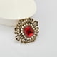thumbnail image 3 of Brillo Diamante de Imitación Flor Nupcial Boda Ramo Broche Pin Decoración Elegante rojo, 3 of 7