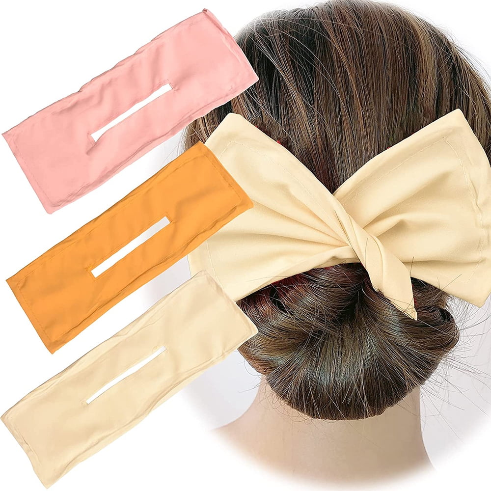 2 Set Of 3pcs Deft Bun For Hair Silk Hair Bun Maker French Classy