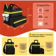 thumbnail image 3 of Food Delivery Bag,Large Insulated Backpack for Doordash/Uber Eeats, Expandable Cooler Bags for Bike/Motorcycle with Reflective Strip and Cup Holders,Reusable Pizza Food Delivery Bag with Hand Straps, 3 of 8