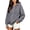 Dark Gray, variant on Rexolia Women's Full Zip Hoodie Oversized Drop Shoulder Sweatshirt with Pocket Black L
