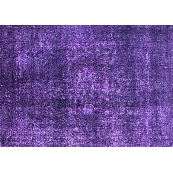 Ahgly Company Indoor Rectangle Oriental Purple Industrial Area Rugs, 7' x 10'