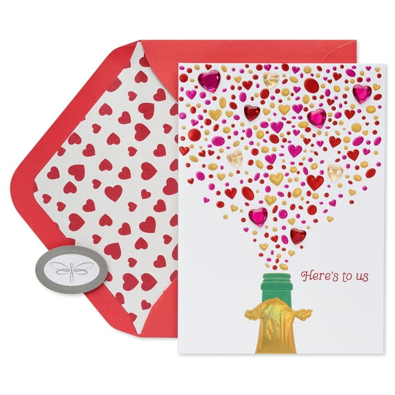 American Greetings Valentine's Day Card (Champagne Hearts)