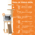 thumbnail image 3 of Mueble Rascador Para Gato Poli Pets Burmes Gris Con Plataforma, Poste De Sisal Y Base Reforzada, 3 of 6