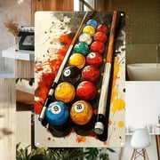 HELLOYOUNG Vintage Pool Table Metal Sign 12x8 Inch Iron Wall Art Billiard Balls Game Room Decor for Man Cave Bar