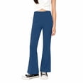 thumbnail image 4 of CONZONE Flared Pants for Big Girls High Waist Girls Bootcut Pants Solid Color Trendy Fall Back To School Trousers with Pockets Size 7-8 Years, 4 of 4