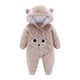 thumbnail image 2 of Cowsor Newborn Baby Bear Outfit Girls Boys Winter Fleece Clothes Hooded Romper Set, 2 of 6
