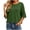 Army Green, variant on Womens Tops 3/4 Sleeve Scallop Hem Loose Fit Round Neck Three-quarter Sleeve Casual Blouse Lightweight Relaxed Shirt for Women (Beige,M)