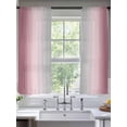 thumbnail image 3 of Sheer Curtains 72 Inches Long, Pink Ombre Light Filtering Window Curtains for Living Room/Bedroom, Modern Grey Gradient Farmhouse Art Rod Pocket Voile Sheer Curtain Drapes, 52"W x 72"L, 2 Panels, 3 of 8