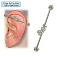 thumbnail image 1 of Industrial Piercing Barbell 14G Cartilage with SEX Logo, 1 of 1