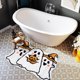thumbnail image 5 of Alfombrilla de baño de Halloween con forma de calabaza fantasma antideslizante para decoración del hogar, 5 of 5