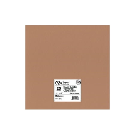 UPC: 0740512102778 | Paper Accents Cardstock 12 x 12  Stash Builder 65lb Textured Molasses 25pc