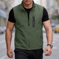 thumbnail image 2 of Men's Nylon Mesh Cooling Shirt Breathable Stand Collar Full Zipper Multi-Pocket Outdoor Fishing Hiking Work Travel Casual Tops | JASKFLY,Army Green L, 2 of 9