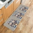 thumbnail image 4 of Christmas Snowman Cartoon Theme Kitchen Floor Mats, Let Snow Texts 2 PCS Anti Fatigue Area Runner Rugs Set Grey Non-Slip Bathroom Comfort Standing Mat Home Decor, 4 of 5