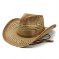 thumbnail image 2 of Shadoumai Straw Cowboy Hat For Women And Men With Shape It Brim Western Cowboy Hat, 2 of 4
