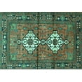 thumbnail image 1 of Ahgly Company Machine Washable Indoor Rectangle Persian Turquoise Blue Traditional Area Rugs, 5' x 8', 1 of 4