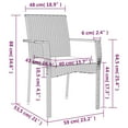 thumbnail image 4 of vidaXL 5 Piece Garden Dining Set with Cushions Black and Grey Poly Rattan, 4 of 5