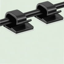 100 PCS Self-Adhesive Cable Clips, Wire Fixing Manager, 10mm Diameter, Black