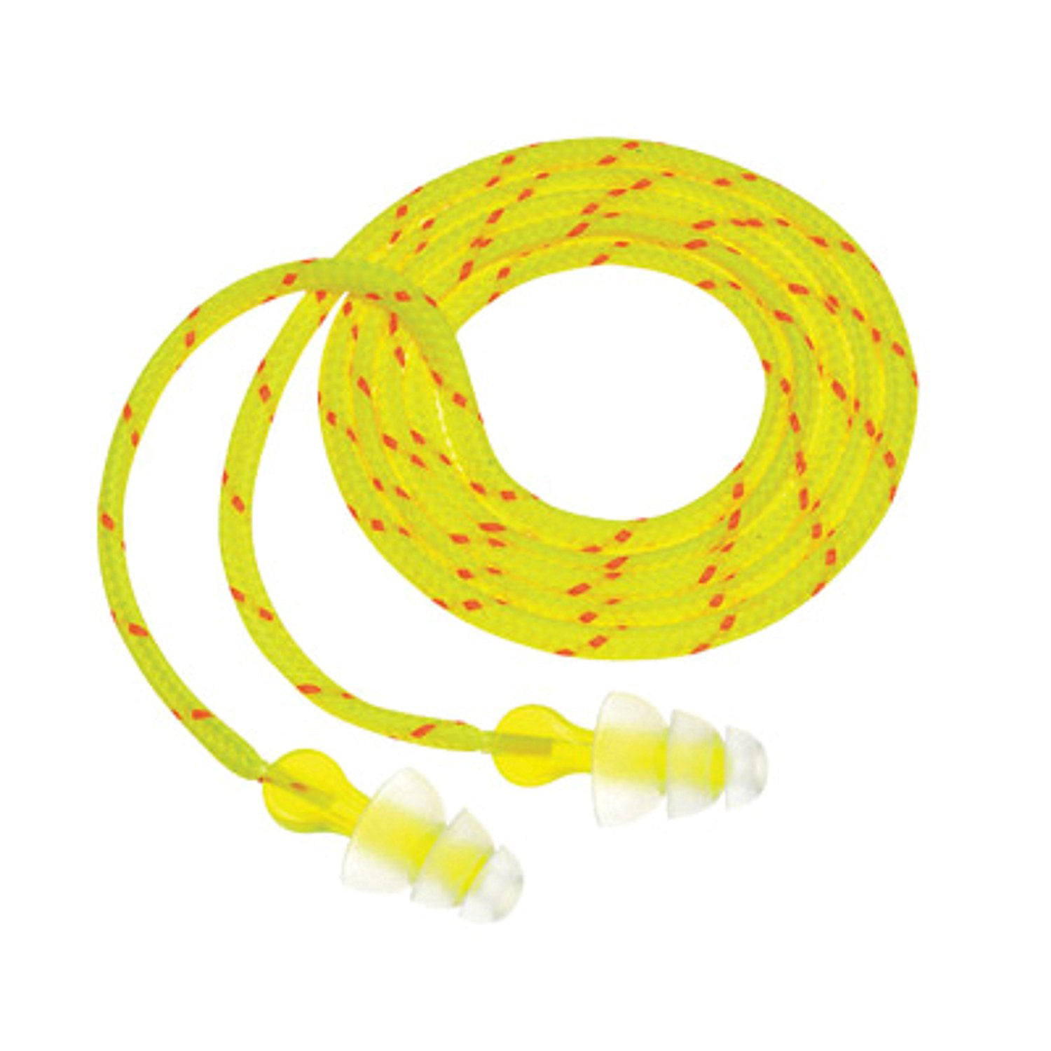 Single Pair 3M 98017 P3001 Tri-Flange Cloth Corded Earplugs 
