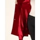 thumbnail image 5 of Abrigo de Terciopelo para Mujer con Doble Botonadura y Cuello Alto Gabardinas de Invierno Rojo oscuro M, 5 of 5