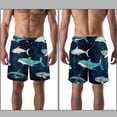 thumbnail image 3 of luoweisi Men's Beach Shorts Quick Dry Swim Trunks with Mesh Lining Whale XL, 3 of 5