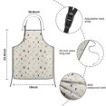 thumbnail image 3 of Beige Sun Moon Star Comet Pattern Kids Aprons for Girls and Boys,Adjustable Neck Strap Toddler Aprons for Kids Cooking Baking, 3 of 6