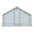 thumbnail image 4 of Alvantor 10ft x 10ft Walk-in Metal Chicken Coop Run with Waterproof PE Cover Galvanized Steel Frame Lockable Door Hexagonal Wire Mesh, 4 of 10