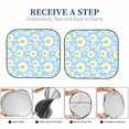 thumbnail image 5 of Kdxio Daisies Flowers Print 2-Piece Sun Shade Front Windshield - Foldable Car Front Window Sunshades for Most Sedans SUV Truck, 5 of 6