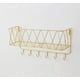 thumbnail image 1 of Estante de pared flotante con rejilla metálica, estante de pared con ganchos, toallero, armario de pared, decoración flotante para el hogar, 1 of 4