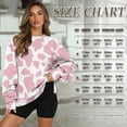 thumbnail image 7 of Yuyamidu Pink Cow Print Oversized Sweatshirt for Women Fashion Hoodie Sweatshirts Crewneck Long Sleeve Shirts Soft Comfortable Tees Pullovers with Pockets Date Party Spring Fall Winter Clothes, 7 of 7