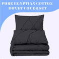 thumbnail image 3 of KOMFIT 800 Thread Count Pinch Pleated Duvet Cover set 100% Egyptian Cotton with Zipper Closure & Corner Ties 1 Duvet Cover & 4 Pillow Shams Dark Gray Solid , King/Cal King (94x104), 3 of 6