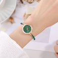 thumbnail image 3 of Reloj de pulsera ajustable con correa de diamantes de colores y diamantes redondos para mujer, reloj de cuarzo para mujer, 3 of 5
