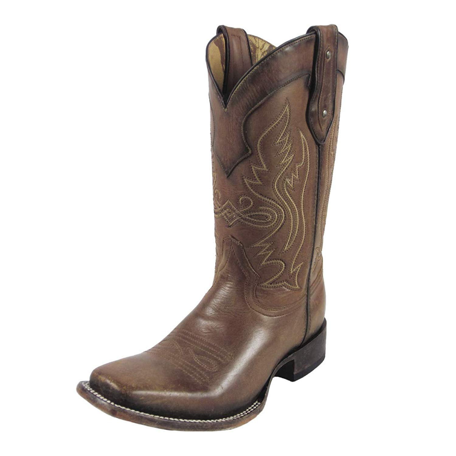 Corral Boots - CORRAL Men's Whiskey Embroidery Square Toe Boots (8.5 D ...