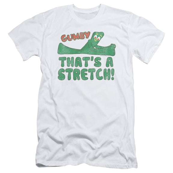 Gumby That’S A Stretch S/S Adult 30/1 T-Shirt White