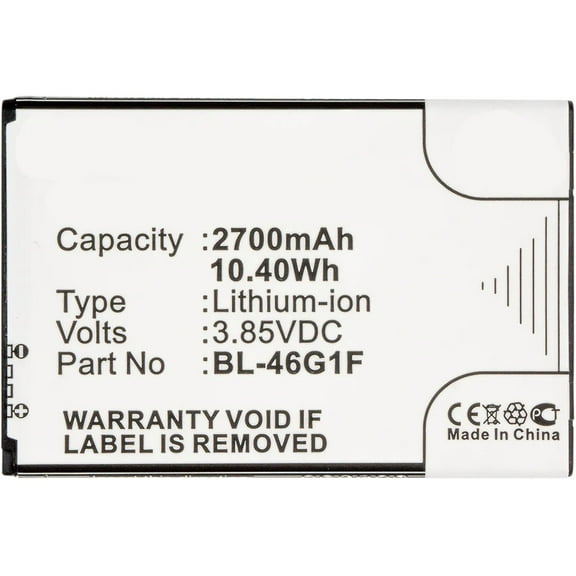 Batteries N Accessories BNA-WB-L3875 Cell Phone Battery - Li-ion, 3.85, 2700mAh, Ultra High Capacity Battery - Replacement for LG BL-46G1F Battery
