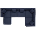 thumbnail image 3 of Lounge Sectional Sofa Set, Fabric, Blue Navy, Modern Contemporary Urban Design, Outdoor Patio Balcony Cafe Bistro Garden Furniture Hotel Hospitality, 3 of 10