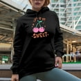 thumbnail image 2 of Life Is So Sweet Quote with a Cherry Art Merch Gift, Black Hooded Sweatshirt or Hoodie, 2XL, 2 of 5