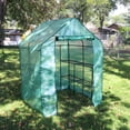 thumbnail image 4 of Sunnydaze Outdoor Portable Growing Rack Grandeur Mini Walk-In Greenhouse with Roll-Up Door - 4 Shelves - Green, 4 of 10
