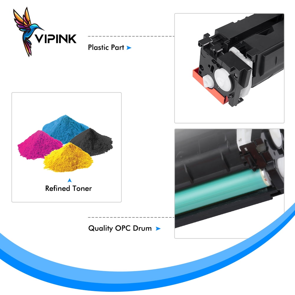 VIPink 3-Pack 414A Toner Cartridge WITH CHIP Compatible for HP 414A W2021A W2022A W2023A 414X Pro MFP M479fdw M454dw M479fdn M454dn M479 Laser Printer Ink, Cyan, Magenta, Yellow