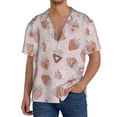thumbnail image 3 of Wukai Strawberry Cake Men's Casual Short-Sleeve Button Down Shirt - Lightweight Summer Dress Shirt for Daily Wear-Small, 3 of 7