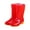 Red, variant on LHWEN Rain Boots for Women and Teens EVA Mid-Calf Boots with Arch Support Perfect for Camping Hiking Gardening and Outdoor Activities Comfortable Mud and Snow Boots and for All Seasons