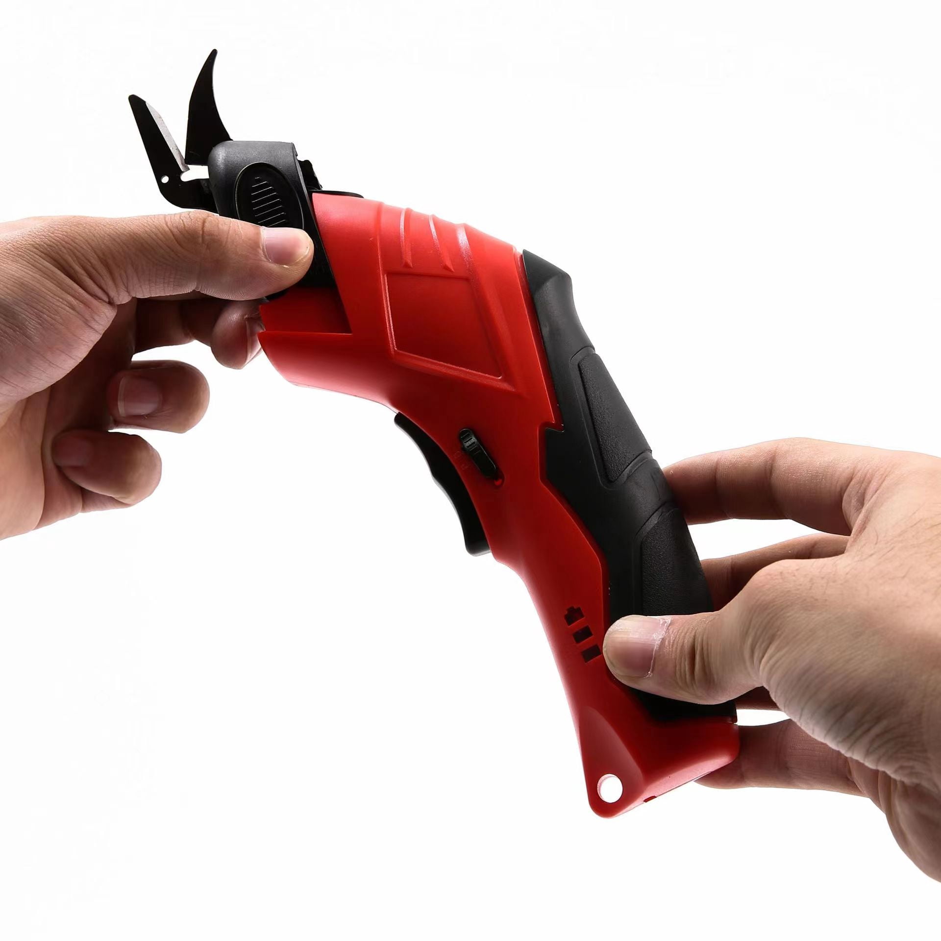 Cordless Electric Scissors Cutter - USB Rechargeable Handheld Cutting Tool with Tungsten Steel Blade for Fabric, Leather, Cardboard and More